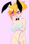 blue_eyes breasts muse_dash rabbit_ears rin rin_(muse_dash) small_breasts yellow_hair