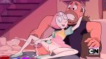 big_penis blue_eyes cum cum_in_hand cumshot greg_universe pale_skin pearl pearl_(steven_universe) petite steven_universe teasing zone