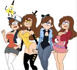  1boy 4girls 4girls1boy aged_up alternate_costume angry assertive assertive_female big_breasts bill_cipher breasts child_bearing_hips cosplay covered_breasts curvy curvy_body curvy_females curvy_figure curvy_hips dipper_pines disney disney_channel disney_xd dress eyeshadow genderswap genderswap_(mtf) gravity_falls hourglass_figure human leggings leotard long_hair long_legs male mama mature mature_woman milf monster multiple_girls possessed possessed_eyes possession submissive submissive_female themightfenek thick_thighs thin_waist tomboy wasp_waist white_background wide_hips yellow_leotard 