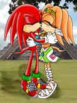  kissing knuckles_the_echidna raianonzika_(artist) sonic_(series) tikal_the_echidna zerbukii_(artist) 