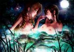  2girls aerith_gainsborough breasts cherryinthesun female final_fantasy final_fantasy_vii lesbian moon multiple_girls night nipples nude tifa_lockhart water yuri 