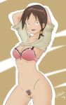  bottomless bottomless_female bra digimon digimon_adventure el_profanador_3 milf shirt_lift yessennia666 yuuko_kamiya 