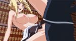  1boy 1girl animated big_breasts blond_hair blush breasts censored dress gif missionary_position princess_lover purple_eyes silvia_van_hossen suit vaginal_penetration 