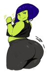 1girl 2021 5_fingers ass_shake bbw big_ass black_bracelet black_earrings black_eyes black_pants black_tank_top bouncing_ass bracelet bubble_ass bubble_butt connie_benge curvaceous curvy dancing disney doug earrings green_skin hoop_earrings huge_ass human insanely_hot looking_at_viewer nickelodeon pants purple_hair redblacktac redfred seductive seductive_eyes seductive_look seductive_smile sexy sexy_ass sexy_body sexy_clothes sexy_dancing sexy_twerking tank_top thick_ass twerking voluptuous wide_hips