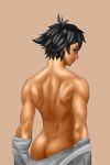 ass back black_hair brown_eyes capcom high_res looking_back makoto muscle muscle muscular muscular_female short_hair street_fighter street_fighter_iii street_fighter_iv super_street_fighter_iv tomboy undressing