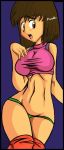 aged_up big_breasts brown_eyes brown_hair dark-skinned_female dora_marquez dora_the_explorer latina mexican nick_jr. nickelodeon panties