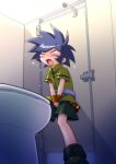 bathroom black_hair bob_cut buttercup_(ppgz) green_eyes kaoru_matsubara magical_girl powerpuff_girls_z