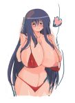  big_breasts bikini breasts genshiken glasses hair huge_breasts kanako_ohno large_breasts long_hair nipple_slip nipples ohno_kanako oono_kanako plump swimsuit 