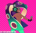 1girl 1girl 1girl ambiguous_background breasts dancing dark_skin female_only female_solo gif large_filesize marina_(splatoon) moikaloop naked_thighhighs nude octoling splatoon splatoon_(series) splatoon_2 stockings