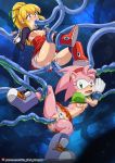 2_girls 2d 2girls amy_rose breasts capcom dress mega_man megaman nintendo nipples panties_aside pussy rockman roll_(rockman) sega sex sonic sonic_(series) tentacle the_dark_mangaka upskirt