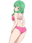 1girl alluring ass big_ass bra fire_emblem fire_emblem:_three_houses flayn_(fire_emblem) green_eyes green_hair intelligent_system intelligent_systems looking_back nintendo panties pink_bra pink_panties sanvero-selverna selverna smile