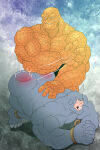 2boys ass_up bara ben_grimm fantastic_four hands_clasped humiliation hunk male male_only marvel marvel_comics mercury_the_hybrid restrained rhino_(marvel) rope spanking superhero supervillain teeth_clenched the_thing the_thing_(marvel) yaoi