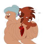 1girl anal_sex anthro_male_on_human_female anthro_penetrating_human ass ass_clapping big_ass big_ass blastprocessing16 cartoony emma_webster gilf glasses granny grey_eyes grey_hair high_res huge_ass huge_cock human looney_tunes male male_anthro/female_human naked_female nude open_mouth original_character penis pleasure_face pussy pussy sex shaking_ass shaking_butt warner_brothers what