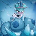 1girl 1girls big_breasts blue_eyes breasts citron_(pvz) enjoying excited frost_rose_(pvz) frozen_citro male massive_breasts masturbation nipples nude nude_female paizuri penis plantie plantie_on_plantie plants_vs_zombies plants_vs_zombies:_garden_warfare rose_(pvz) tr_yithaz