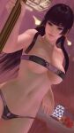 1girl alluring bandeau bandeau_bikini big_breasts big_breasts bikini dead_or_alive dead_or_alive_6 dead_or_alive_xtreme_venus_vacation navel nyotengu pole_dancing tecmo under_boob