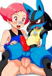 ai-created ai-generated anal crying dickgirl dubcon dubious_consent futa_on_anthro futanari futanari_on_male human_on_anthro human_on_pokemon lucario maylene_(pokemon) pokemon pokemon_(species) pokephilia sodomy tears tongue_out zoophilia
