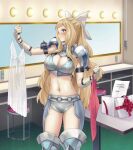 1girl 1girl 1girl absurd_res alluring armor bare_thighs big_breasts bikini_armor blonde_hair blue_eyes bow box charlotte_(fire_emblem) cleavage clothes_hanger commission dress dressing_room female_only fire_emblem fire_emblem_fates gift gift_box grey_panties hairbow high_res igni_tion inner_thighs intelligent_systems nintendo panties pauldrons redkite redkite333 shoulder_armor thighs underwear wavy_hair white_bow