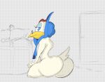 1girl 1girl ass avian big_ass bird bonnet bow_(feature) chicken clothing feral galliform headgear headwear high_res looking_at_viewer looking_back looney_tunes miss_prissy phasianid seductive unknown_artist warner_brothers