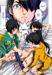  1boy 2girls age_difference bakemonogatari brother_and_sister comic cunnilingus dialogue doujinshi facesitting fellatio ffm_threesome full_color group_sex imouto_sememonogatari_(bakamonogatari_doujinshi) incest karen_araragi kimono koyomi_araragi nanno_koto older_male pussylicking rape sex sisters text threesome translated tsukihi_araragi uncensored 