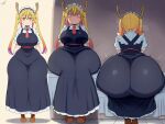 1girl ai_generated ass big_ass breasts dress fundoshilover101 huge_ass miss_kobayashi's_dragon_maid tohru_(dragon_maid)