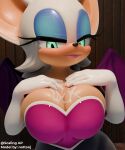 3d 3d_(artwork) big_breasts mobian_(species) mobian_bat rouge_the_bat tagme