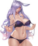 1girl 1girl alluring big_breasts big_breasts bra bunny_ears camilla_(fire_emblem) cleavage female_only fire_emblem fire_emblem_fates fire_emblem_heroes fire_emblem_warriors gtunver hair_over_one_eye intelligent_systems looking_at_viewer panties