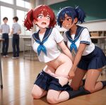 ai_generated arms_restrained assisted_exposure bare_ass blush bottomless bullying classroom clothes_pull dark-skinned_female dark_skin embarrassed embarrassed_nude_female embarrassed_underwear_female enf euf exhibitionism exhibitionist glj-enf going_commando half-dressed half_naked humiliated humiliation kneel laughing multiple_girls nude_from_the_waist_down panties_around_legs panties_down pantsed pantsing pantsless panty_pull pantyless public public_exposure public_humiliation public_indecency public_nudity school school_uniform schoolgirl screaming serafuku shiny_skin shocked shocked_expression short_hair skirt skirt_around_legs skirt_down skirt_pull skirt_removed spectators story_at_source stripped stripped_by_other stripping surprised surprised_expression tanned undressed undressed_by_others yuri