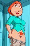 family_guy lois_griffin panties_down pants_down pubic_hair pussy thighs