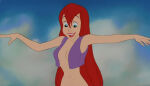 1girl 1girl 2025 blue_eyes disney edit female_only lips lipstick princess_ariel red_hair screenshot_edit sexy sexy_body the_little_mermaid the_little_mermaid_(1989_film)