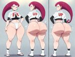 1girl ai_generated ass big_ass breasts fundoshi fundoshilover101 game_freak huge_ass jessie_(pokemon) nintendo pokemon tabi_socks
