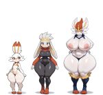 1girl 3_girls adult adult_female ai_generated anthro anthro_female anthro_only bare_breasts belly_button big_breasts bikini bikini_bottom bikini_top bottom_heavy budding_breasts bunny_ears bunny_girl cinderace clothed clothed_female clothes clothing covered_navel cub female_anthro female_only female_pokemon fully_clothed fully_clothed_female furry furry_female furry_only gamefreak hands_on_hips huge_breasts huge_thighs long_sleeves navel nipples older_female orange_eyes pokemon pokemon_(species) raboot scorbunny shorter_female shortstack simple_background slim_waist small_breasts tagme taller_female teen teenage_female teenage_girl textless textless_version thick_thighs thong top_heavy white_background white_fur wide_hips young young_anthro young_female younger_female