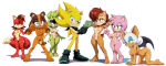 ai_generated amy_rose fiona_fox justamonstaex mobian_(species) rouge_the_bat sally_acorn sonic_the_hedgehog_(series) sticks_the_jungle_badger surge_the_tenrec tagme