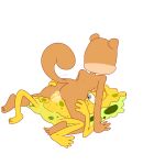 1boy 1girl female jujusue male nickelodeon nude sandy_cheeks sponge spongebob spongebob_squarepants squirrel