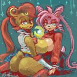 2girls amy_rose bishoujo_senshi_sailor_moon chipmunk cosplay crossover crossover_cosplay female hedgehog mobian ramdoctor sally_acorn sonic_the_hedgehog_(archie) sonic_the_hedgehog_(comics) sonic_the_hedgehog_(series)