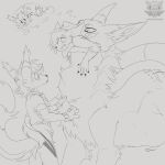 anthro anthro_prey breasts female_prey feral feral_pred furry furry_vore hush hush_(character) hush_(hushyum) hush_(purple_prey) larger_pred male_pred mawnstrous oral_vore paws smaller_prey vore