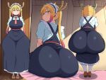 1girl ai_generated ass big_ass breasts dress fundoshilover101 huge_ass miss_kobayashi's_dragon_maid tohru_(dragon_maid)