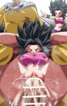 1boy 1boy1girl 1girl 1girl breasts caulifla crossover cum cum_in_pussy domination dragon_ball dragon_ball_super full_nelson one-punch_man pussy rom saitama strong super_saiyan tears vaginal_penetration