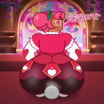 anon anonymous_male big_ass big_boobs big_booty big_breasts cookie_run cookie_run_kingdom crk doughy_ass facesitting fat_ass female_on_male female_sitting_on_male food_creature holly_berry_cookie hyper_ass hyper_butt large_ass large_boobs large_booty large_breasts large_butt looking_back massive_boobs massive_butt mrcreeperguy2025 pink_eyes pink_hair screenshot_background talking talking_to_another