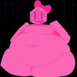 aged_up ai_assisted ai_generated belly fat_breasts fat_female fat_fetish forsaken_(roblox) obese obese_female pink_skin plump prettyprincess(forsaken) roblox roblox_game robloxian sitting thick_thighs tongue_out