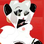 1girl :o before_sex black_eyes breasts foxgirl gray_hair kit_community makiko_fox mika_kit nipples pink_nipples pussy showing_breasts surprised tail white white_fur white_hair white_tail