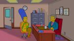 breasts erect_nipples flashing marge_simpson no_bra panties seymour_skinner stockings the_simpsons thighs