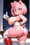 1girl ai_generated amy_rose hair_rose mobian_(species) tagme