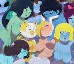 1girl adorable adventure_girls adventure_time areola big_breasts big_breasts bikini_babes bmo breasts cake_the_cat cartoon_network cute female_only fionna_the_human_girl ghost mob_face multiple_females multiple_girls nipples nude orgy pussy somescrub spread_legs stockings yuri yuri