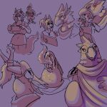 anthro anthro_on_anthro crying crying_female drooling female_prey furry furry_vore honeypineneddl1 hush hush_(character) hush_(hushyum) hush_(purple_prey) kass_(zelda) larger_pred male_pred oral_vore smaller_prey tears vore