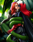 2_girls alternate_costume arms_at_sides ass batman:_bad_blood batman_(series) batwoman batwoman_(series) belt big_ass big_breasts black_bodysuit black_cape black_lipstick black_mask blurry blurry_background bodysuit bondage breasts cape closed_eyes couple day dc_comics dcau duo female/female female_only femdom femsub forced forced_yuri gloves green_bodysuit hand_on_another's_cheek hand_on_another's_face heroine jungle kate_kane kissing legs lezdom lips lipstick long_cape long_hair looking_at_another love lyxella lyxella_(artist) makeup mask multiple_girls mutual_yuri nature orange_hair outside pamela_isley plant poison_ivy red_belt red_gloves red_hair red_lipstick restrained romantic romantic_couple skin_tight standing straight_hair superhero_costume superheroine supervillainess surprised thick_thighs thighs villainess vine_bondage vine_tentacles vines yuri
