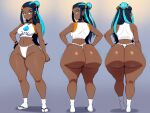 1girl ai_generated ass big_ass breasts fundoshi fundoshilover101 game_freak huge_ass nessa_(pokemon) nintendo pokemon tabi_socks