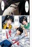  1boy 2girls age_difference bakemonogatari brother_and_sister comic cunnilingus dialogue doujinshi facesitting fellatio ffm_threesome full_color group_sex imouto_sememonogatari_(bakamonogatari_doujinshi) incest karen_araragi kimono koyomi_araragi nanno_koto older_male pussylicking rape sex sisters text threesome translated tsukihi_araragi uncensored 