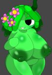 1girl 2d big_breasts breasts green_body green_skin incredibox_mod lemon_waifu lhilmoncitafnf nude plant_hair sprunki vineria_(sprunki)
