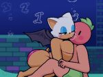 1boy 1boy1girl 1girl air_bubbles anthro asphyxiation ass bat big_ass big_breasts bikini blue_eyes blush blush_lines boob_squish breasts bubble bubble_butt bubbles drowning female huge_breasts kissing makeup male okami_tomato pink_bikini plant plant_humanoid red_body red_skin rouge_the_bat sega skimpy_bikini sonic_(series) sonic_the_hedgehog_(series) tail tomato tomato_(okami_tomato) underwater water watermark wings