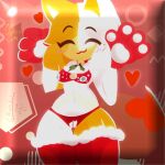 ^w^ bikini blush catgirl christmas christmas_outfit closed_eyes cute grey_nipples heart_emoticon heart_emoticons mika_kit nipples paws pussy sexy sexy_body smilling